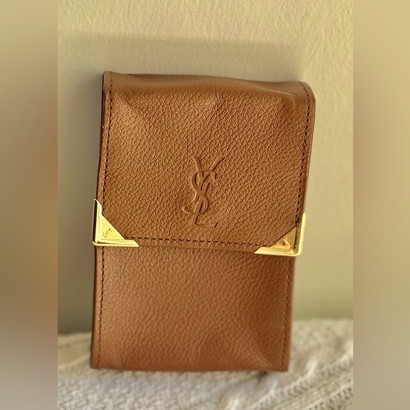 YSL Tan Leather Pouch - Picture 1 of 1